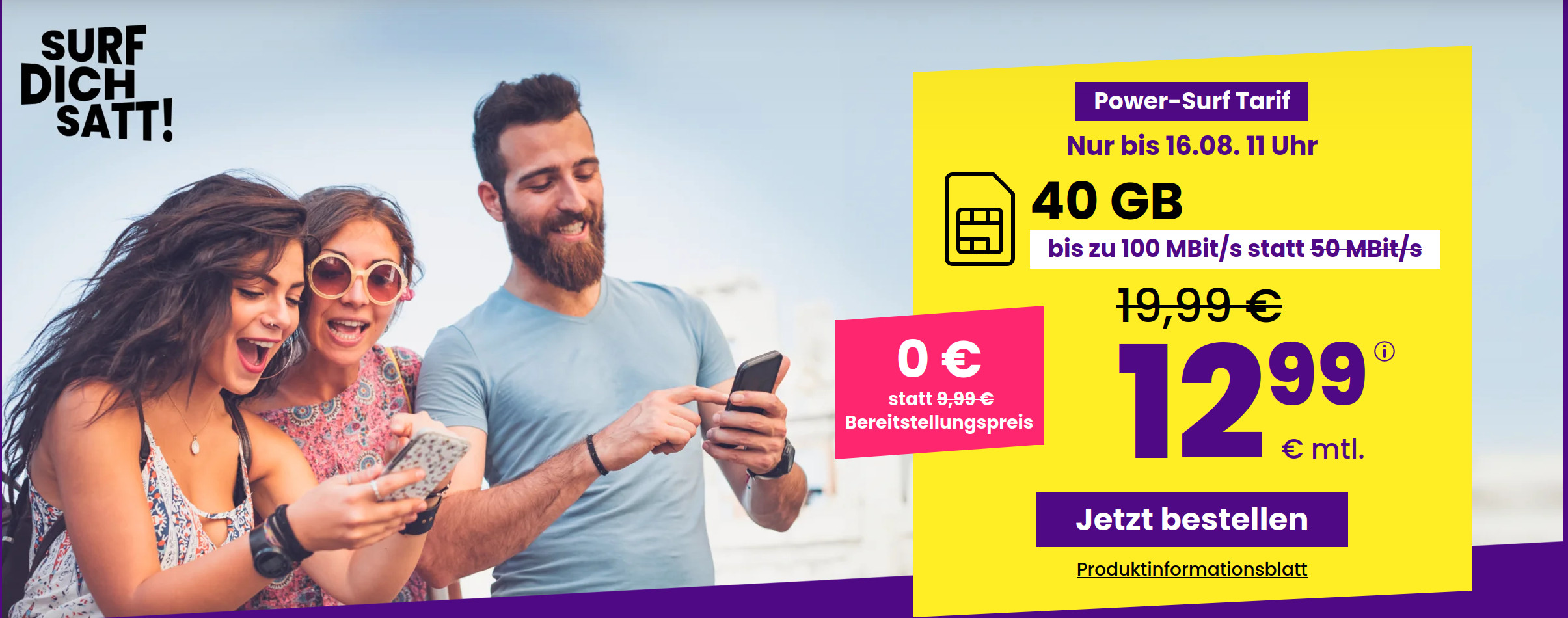 Erinnerung 15 GB Tarife: SIM24 15 GB All-In-Flat f�r 6,99 Euro mit mtl. Laufzeit