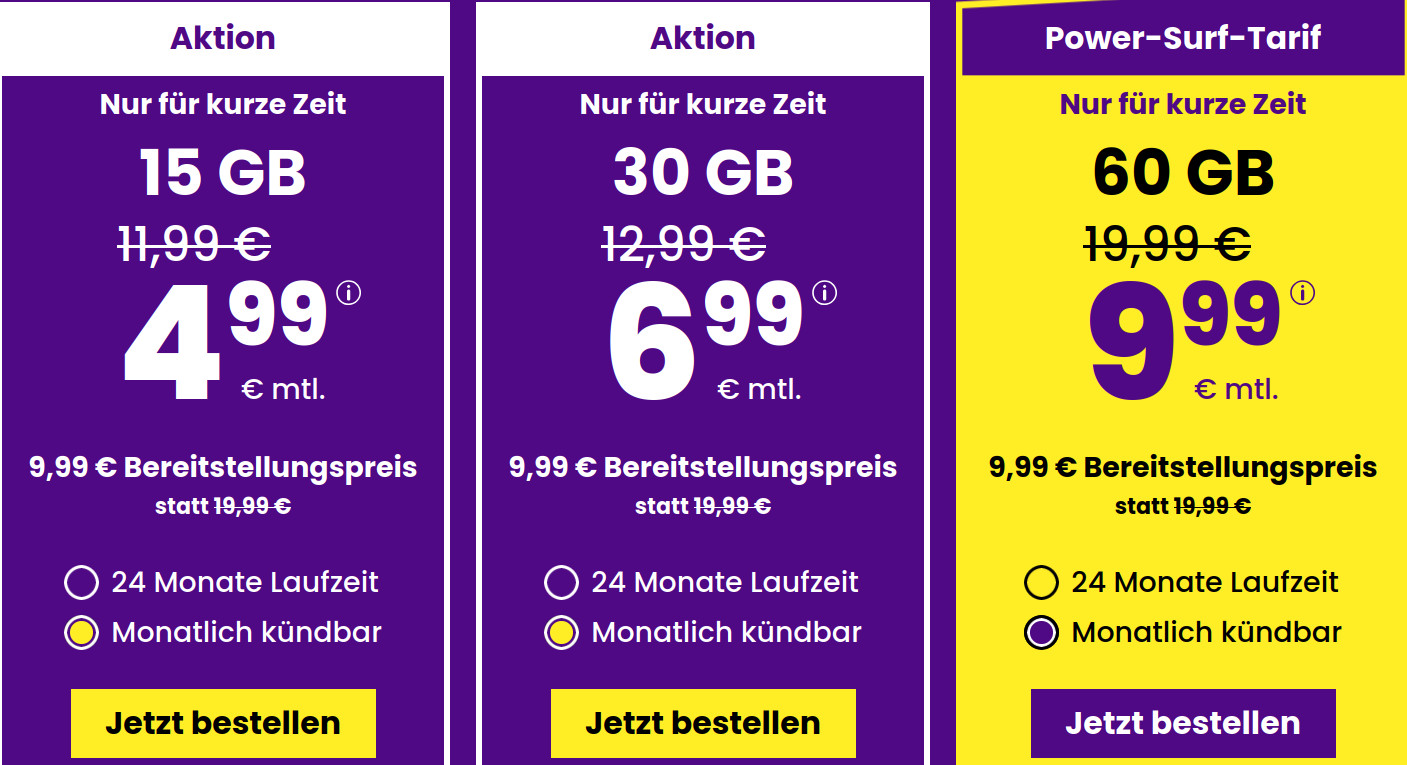 Zum Start in den neuen Monat Mai gibt es wieder eine grosse Auswahl an Handytarife und damit gibt es erneut ein Tarif-Update f�r unsere Leser.