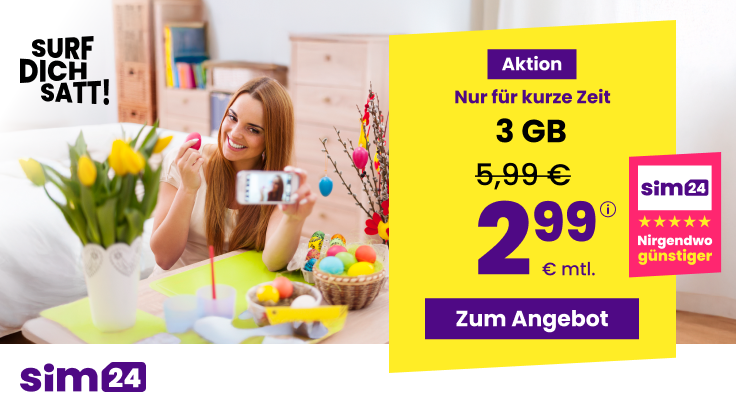 Entdecken Sie die neuen <strong>Handytarife</strong> von <it>sim24</it> - insbesondere den attraktiven <em>3 GB Allnet-Flat Tarif</em> fr nur <b>2,99 Euro</b>. Erfahren Sie alles ber die gnstigen Tarife, modernste 5G-Nutzung und flexible Vertragsmodelle.