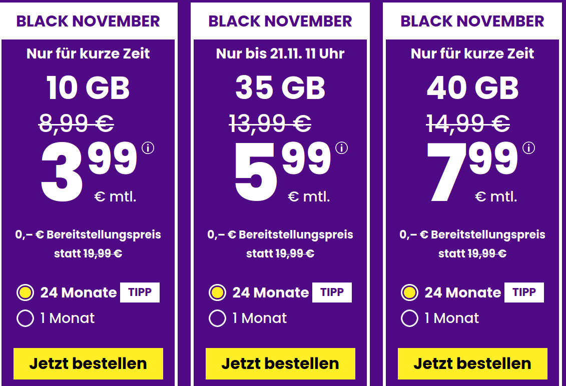 Spartipp 10 GB Handytarife: Sim24 10 GB Allnet-Flat Tarif fr 3,99 Euro und mtl. Laufzeit