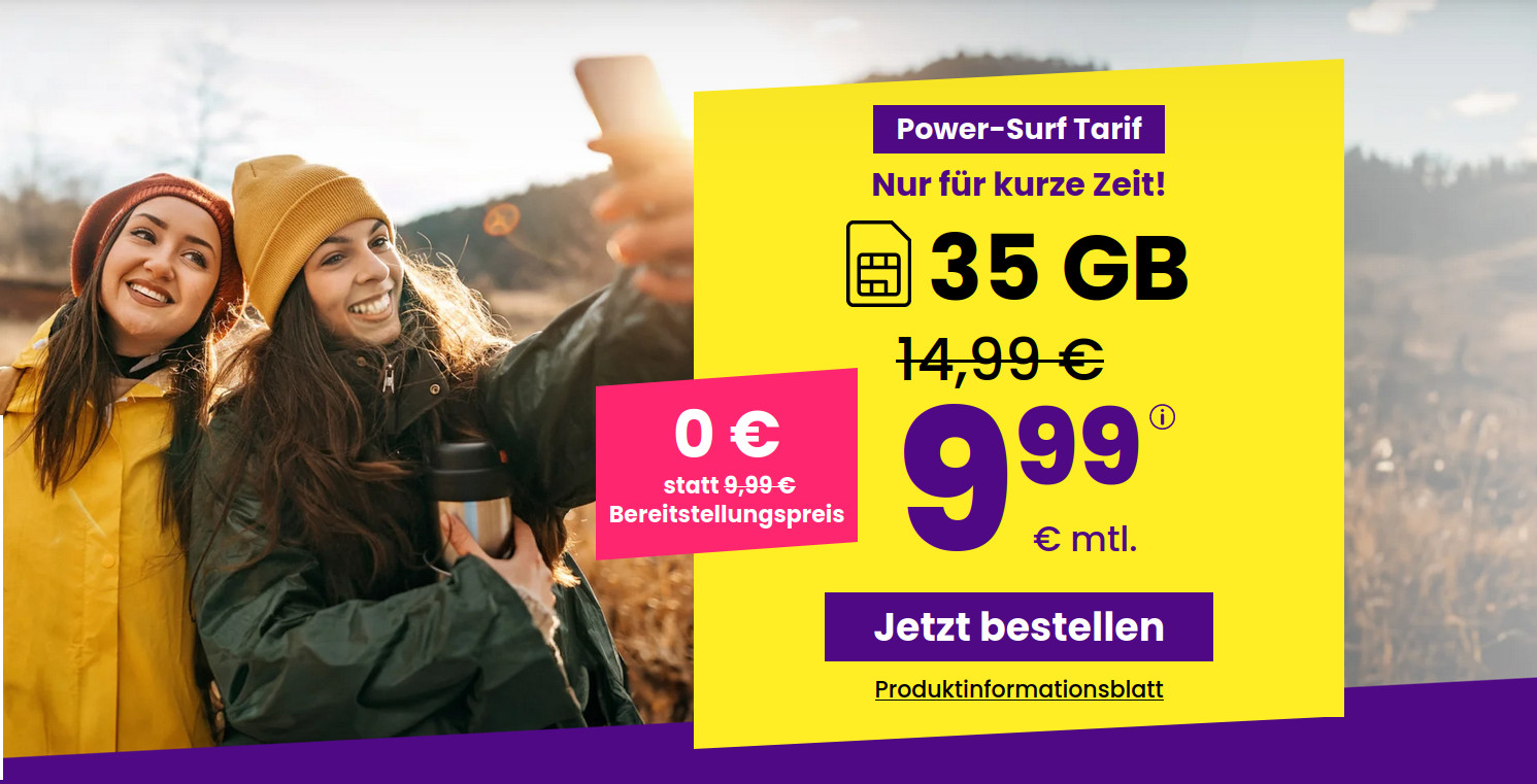 Preistipp 35 GB Tarife: SIM24 35 GB All-In-Flat f�r 9,99 Euro