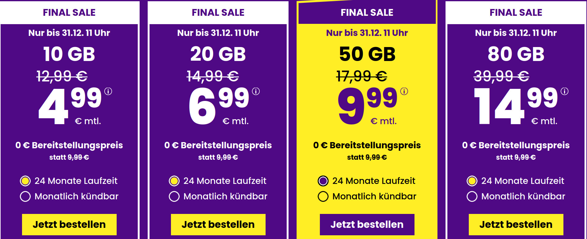 Preiskracher 20 GB Tarife: SIM24 20 GB All-In-Flat f�r mtl. 6,99 Euro