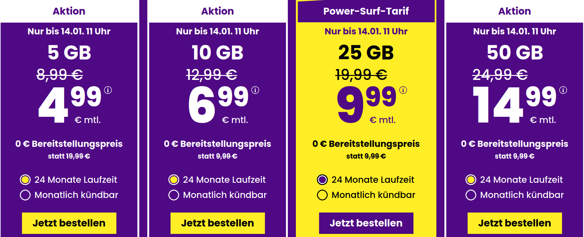 Auch an diesem Wochenende gibt es beim Handydiscounter SIM24 eine Tarifaktion mit einer 20 GB All-In-Flat f�r unter 7 Euro im 1&1 5G Netz und Vodafone Netz