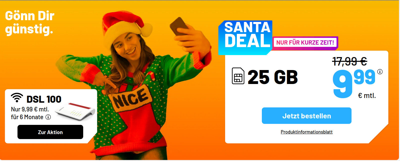 Spartipp 25 GB LTE Handytarife: Simde 25 GB Tarife fr 9,99 Euro und ohne Laufzeit