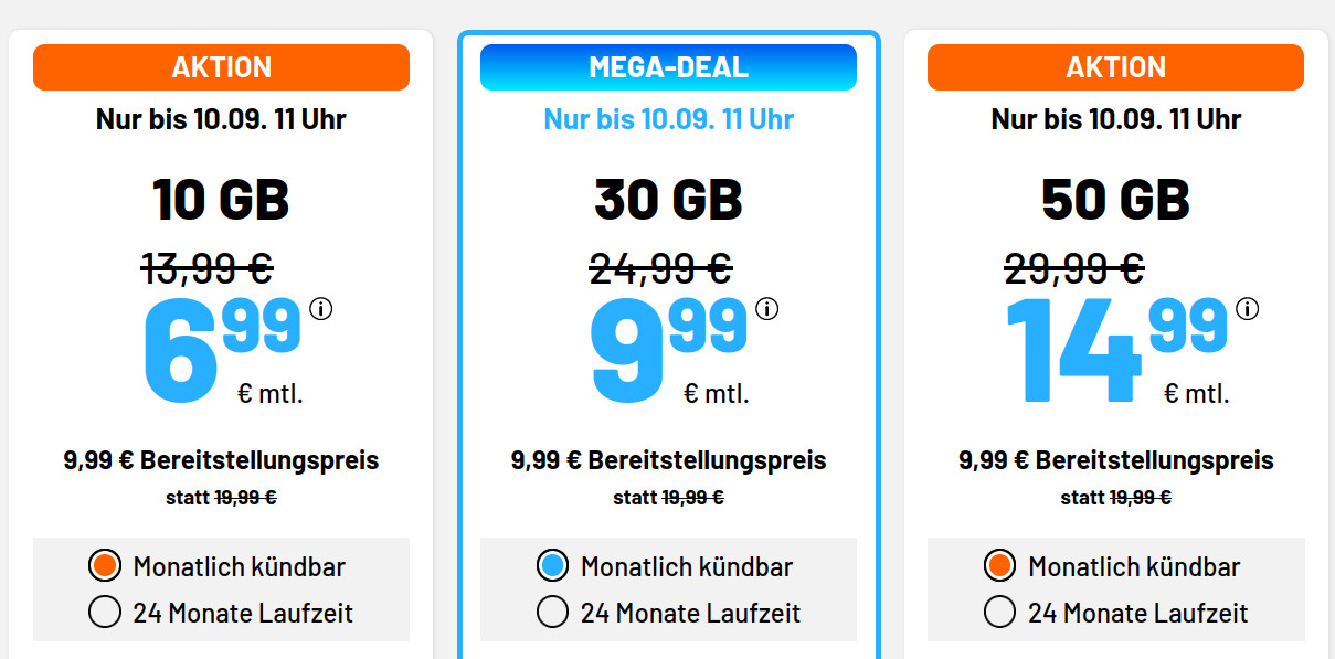 Spartipp 10 GB 5G Tarif: Simde 10 GB 5G Allnet-Flat f�r 6,99 Euro ohne Anschlusspreis