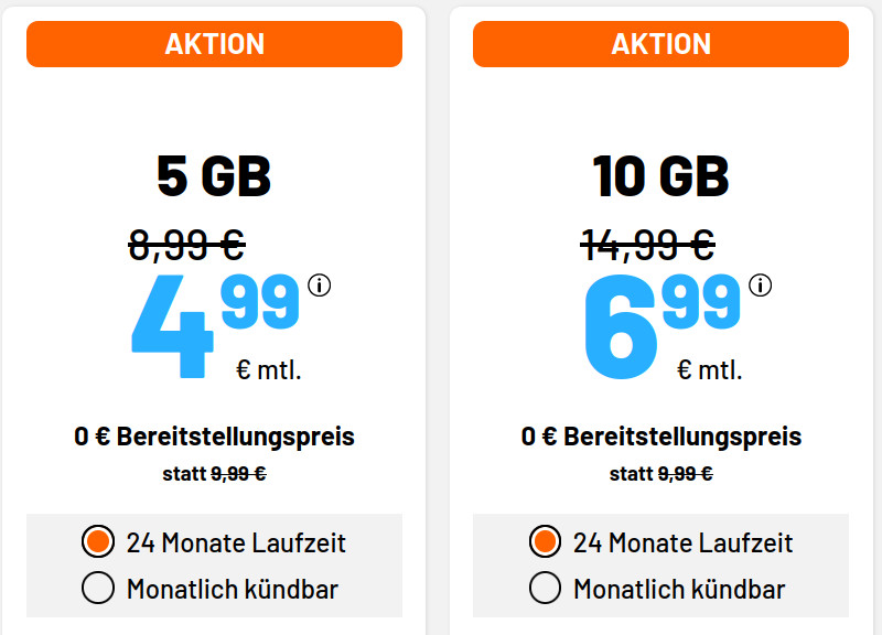Simde 5 GB 5G Allnet-Flat f�r 4,99 Euro mit mtl. Laufzeit