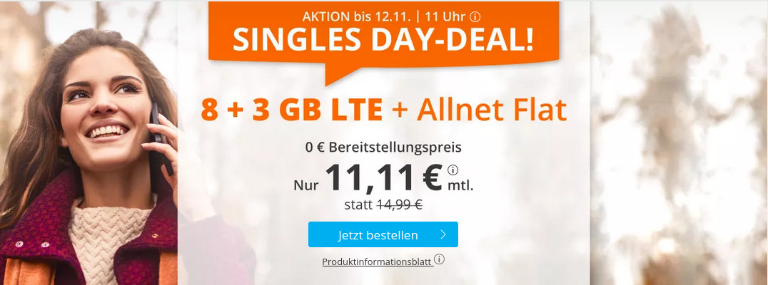 Preisvergleich 10 GB Tarife: Die besten 10 GB Allnet-Flat Tarife ab 11,11 Euro