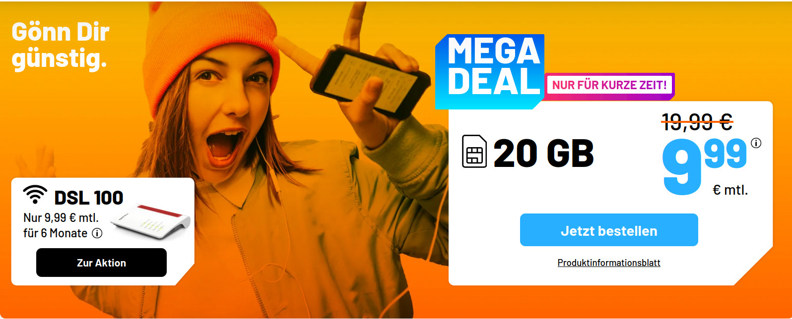 Tariftipp O2 Netz: Sim.de 20 GB LTE Allnet-Flat f�r 9,99 Euro mit mtl. Laufzeit