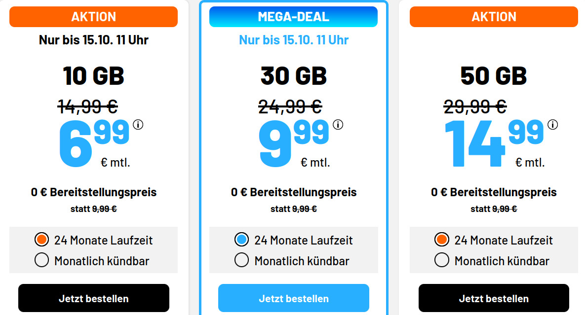 Spartipp 10 GB 5G Tarif: Simde 10 GB 5G Allnet-Flat f�r 6,99 Euro ohne Anschlusspreis