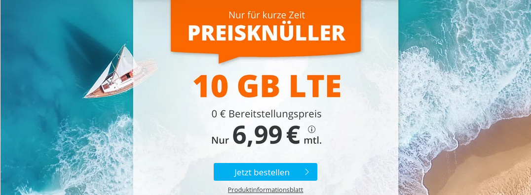 Sommerferien-Deal: Simde 10 GB Tarife f�r 6,99 Euro mit 60 Freiminuten und ohne Laufzeit