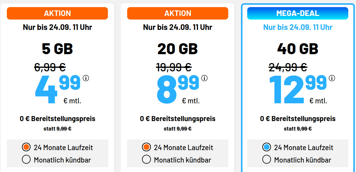 Preistipp 20 GB 5G Handytarife: Simde 20 GB Tarife fr 8,99 Euro und ohne Anschlusspreis