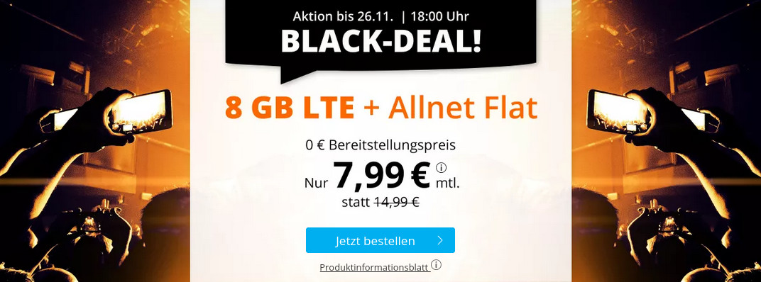 LTE Tarife Preistipp: Sim 6 GB Allnet-Flat ohne Laufzeit