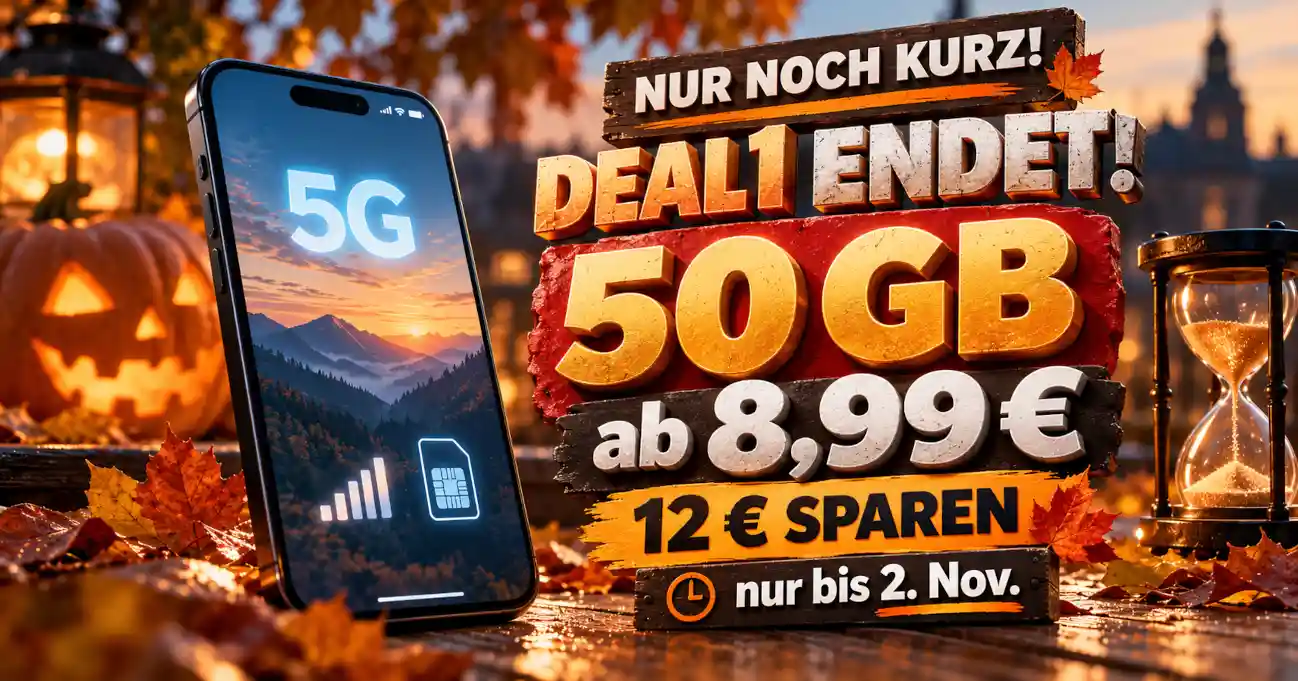SIMon mobile Halloween-Aktion 2026 mit DEAL1-Rabatt bis zum 2. November
