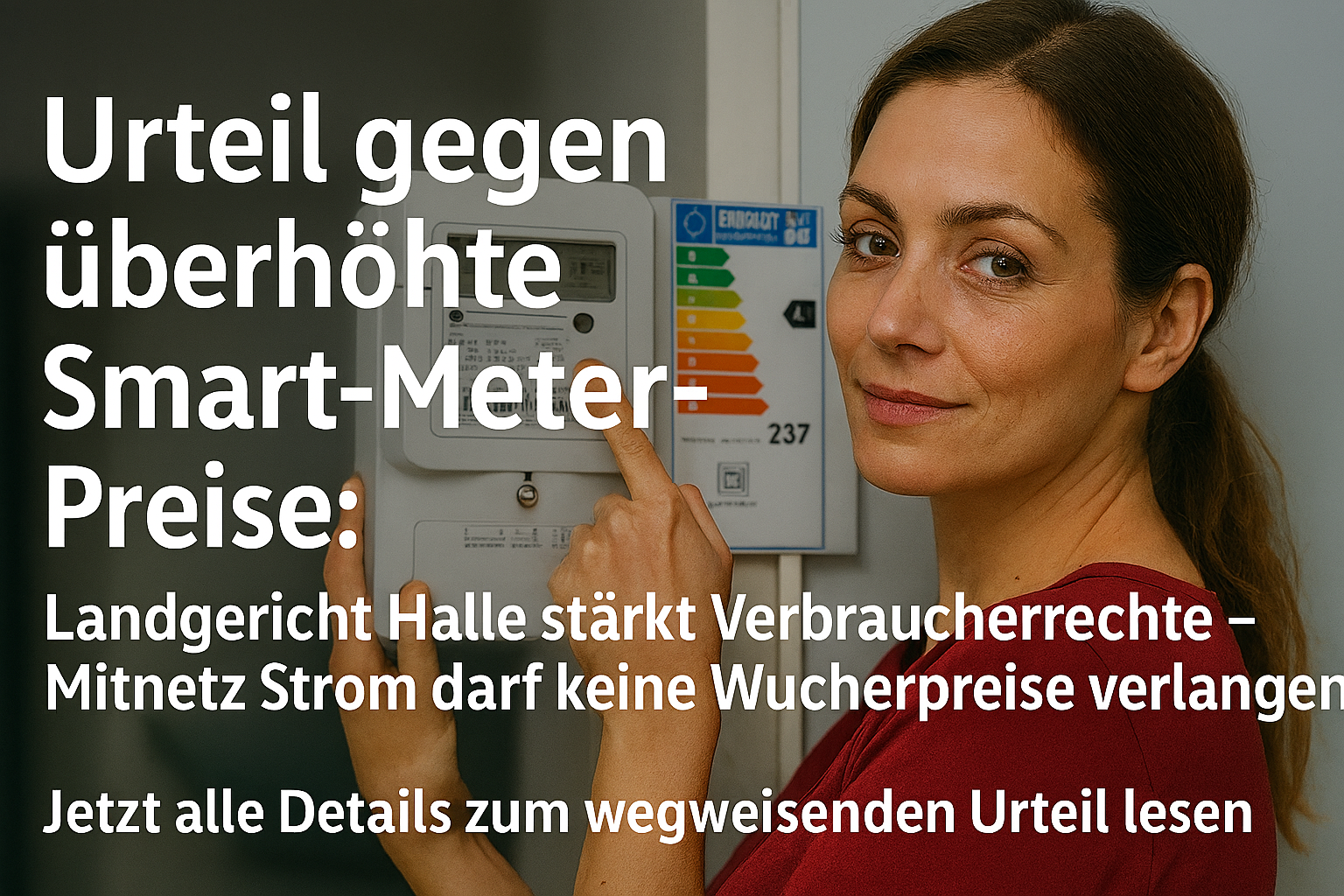 Das Landgericht Halle untersagt der Mitteldeutschen Netzgesellschaft berhhte Preise von bis zu 884 Euro fr den freiwilligen Einbau eines Smart Meters. Ein wegweisendes Urteil fr Verbraucherrechte.