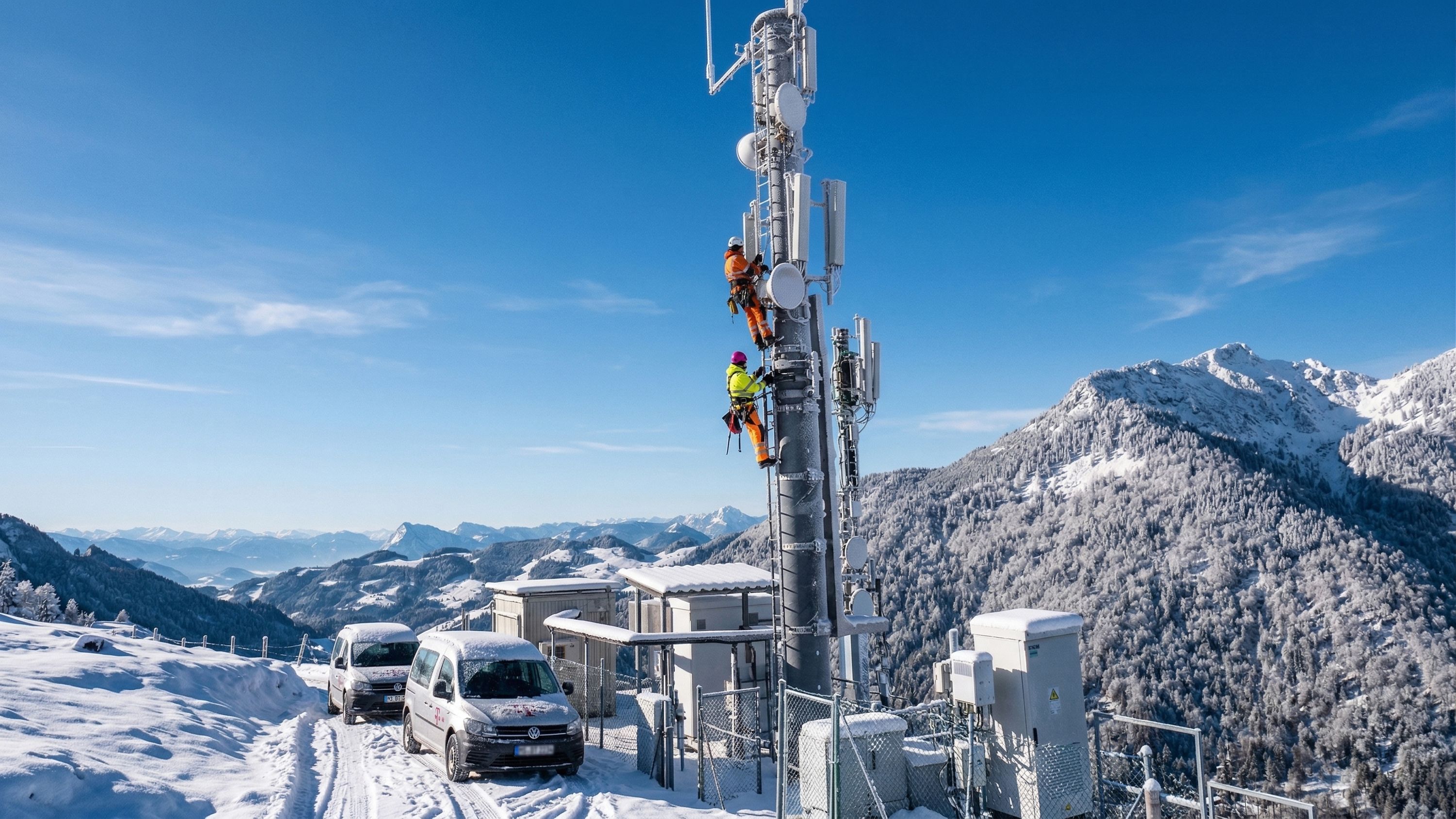 Die Telekom erweitert ihr Mobilfunknetz mit 103 neuen Standorten und 334 Kapazit�ts-Upgrades. Der 5G-Ausbau erreicht inzwischen 99 Prozent der Haushalte. Was das f�r Nutzer und Hybrid-Anschl�sse bedeutet.