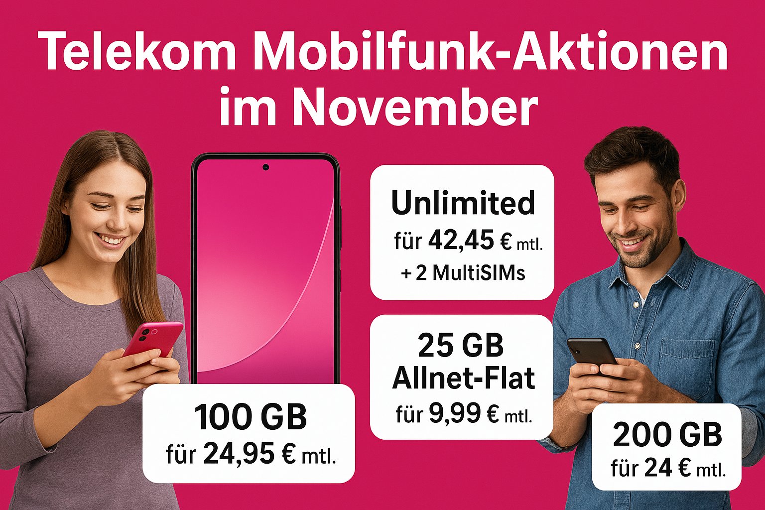 Umfassender berblick ber die Telekom Mobilfunk Aktionen im November 2025. Alle Angebote, Rabatte, Black Friday Deals und Vergleiche in einer strukturierten Analyse.