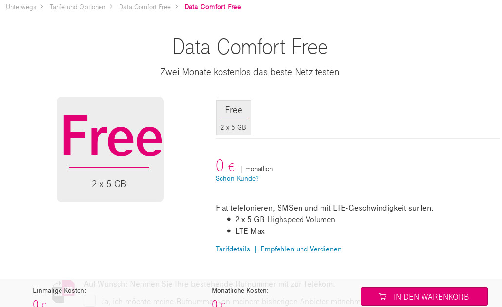 Telekom-Datenflatrate