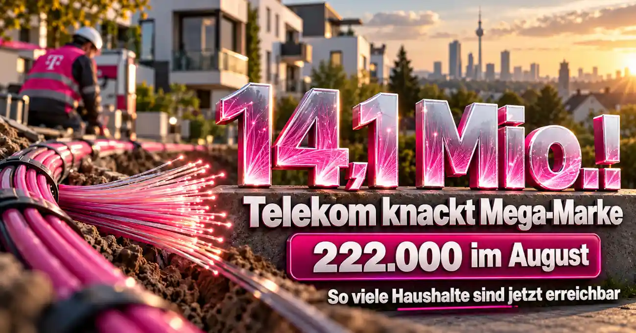 Telekom Glasfaserausbau erreicht 14,1 Millionen Haushalte und Betriebe