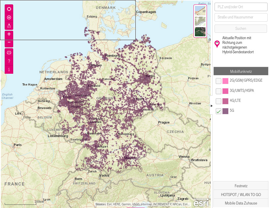 Telekom 5G Netzausbau: Statt Gigabit Speed gibts auf dem Lande nur 225 Mbit