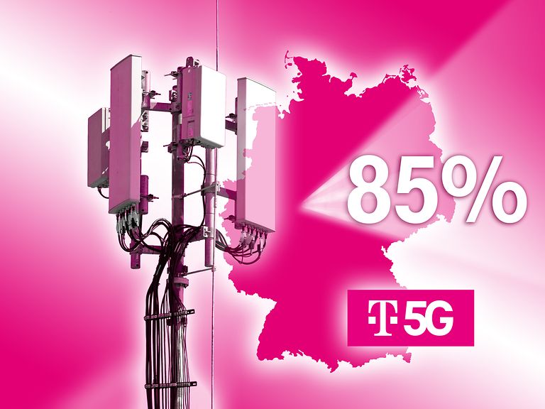 Telekom 5G Netzausbau: 5G-Bevölkerungsabdeckung auf über 85 Prozent erhöht