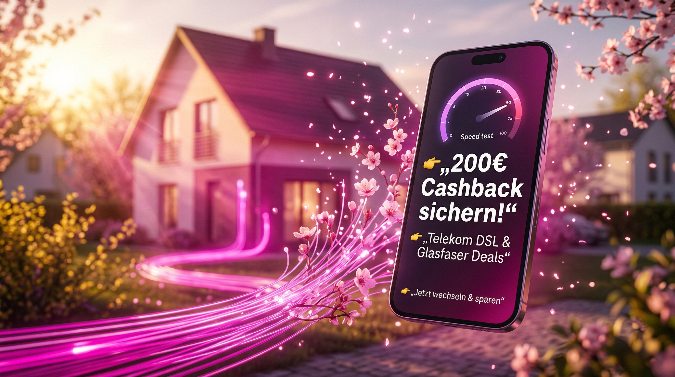 Telekom Festnetz Angebote im April 2026: Bis zu 200 Euro Cashback f�r MagentaZuhause Tarife. Alle DSL- und Glasfaser-Tarife im gro�en Vergleich mit Preisen, Leistungen und Geheimtipps. Jetzt sparen!