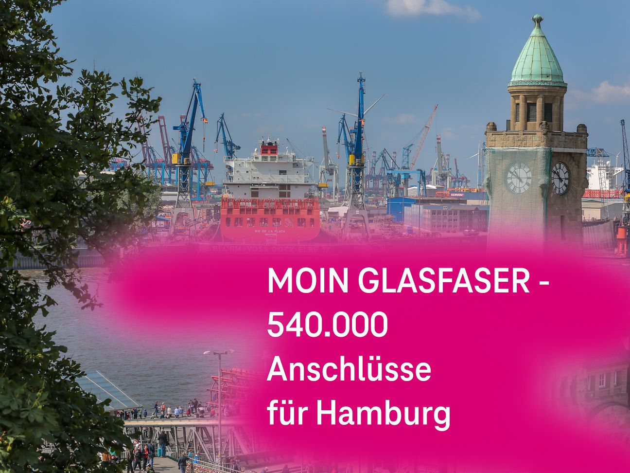 Telekom Glasfaserausbau: Telekom will 540.000 Hamburger Haushalte versorgen