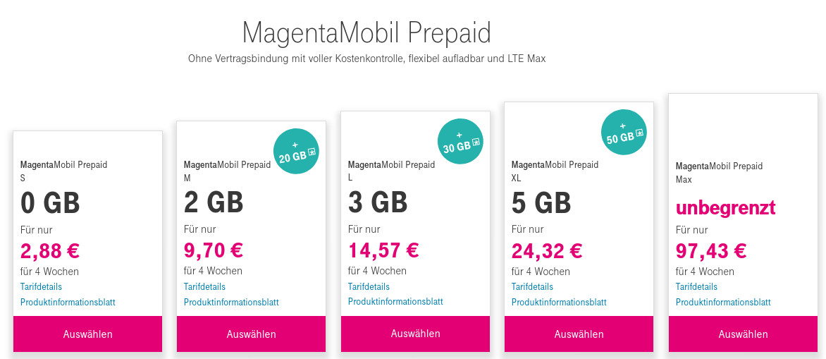 >Telekom Prepaid Tarife: Telekom nun auch mit Jahrespaket --97,43 Euro fr zwlf Monate