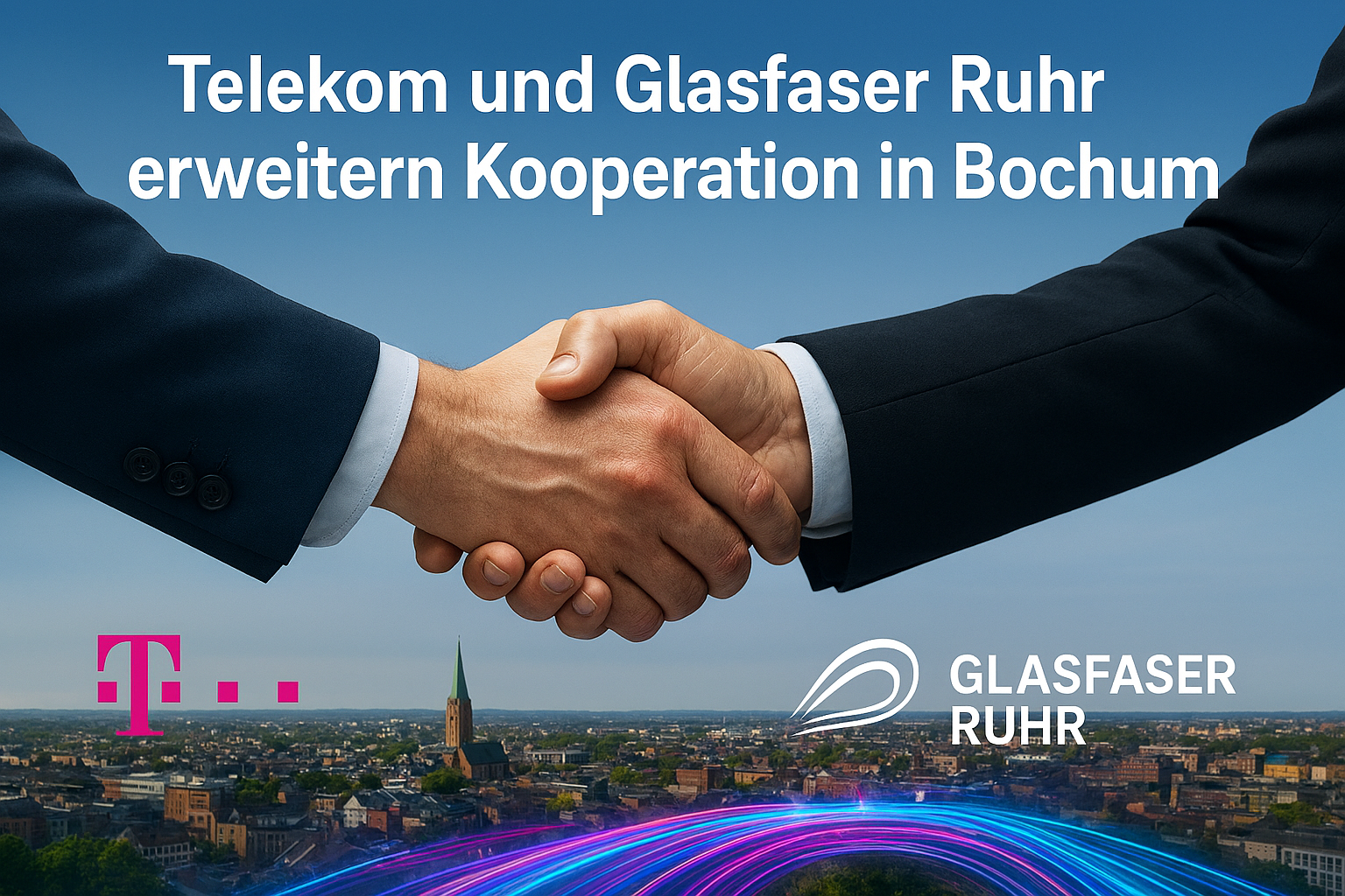 Die Telekom und Glasfaser Ruhr erweitern ihre Kooperation in Bochum. Bis zu 60.000 zus�tzliche Haushalte profitieren von moderner FTTH-Glasfaser. Ein �berblick �ber Ausbau, Vorteile und Hintergr�nde.