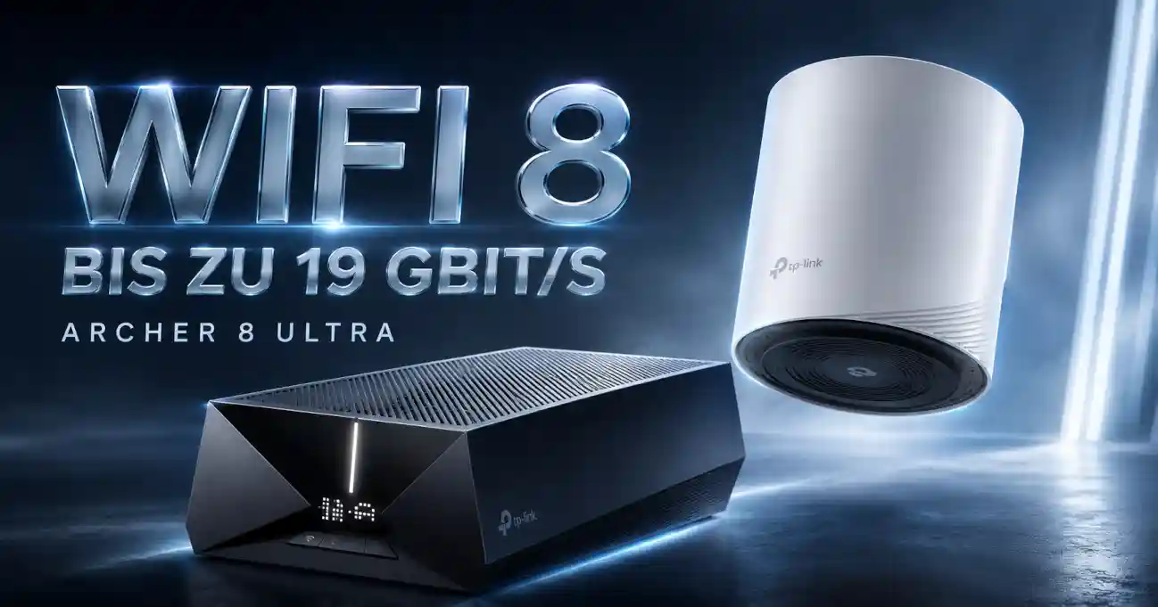 TP-Link zeigt zur IFA 2026 den Archer 8 Ultra und Deco 8 Ultra mit WiFi 8. Das bringen 19 Gbit/s, neue Stabilit�tsfunktionen und 10-Gbit-LAN