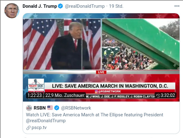Putschversuch USA: Twitter und Facebook sperren Trumps Konto