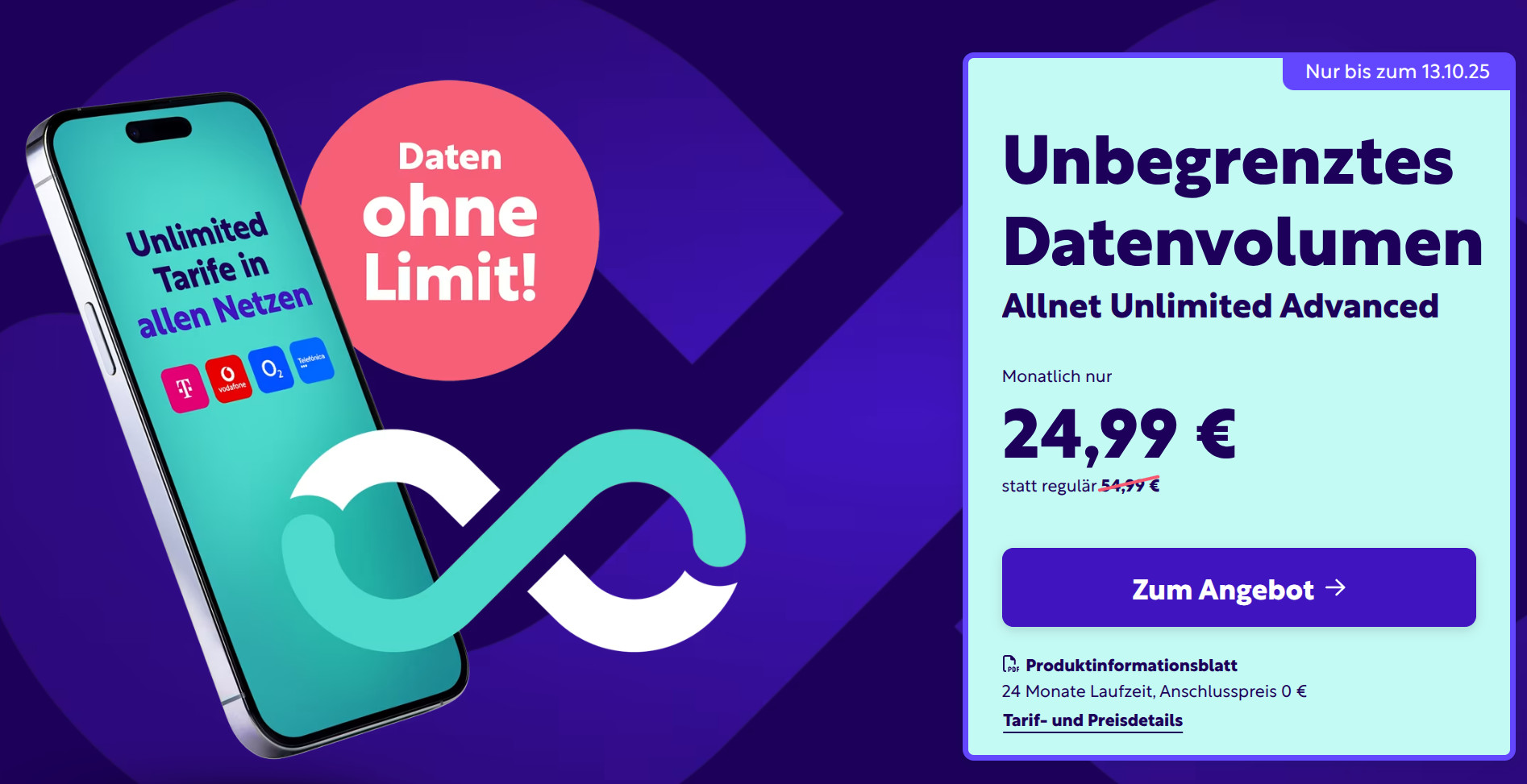 Unlimited Mobile bietet neue 5G-Tarife mit Anschlusspreisbefreiung bei 24-Monatsvertrgen. Alle Details zu Preisen, Netzen und Vorteilen im berblick
