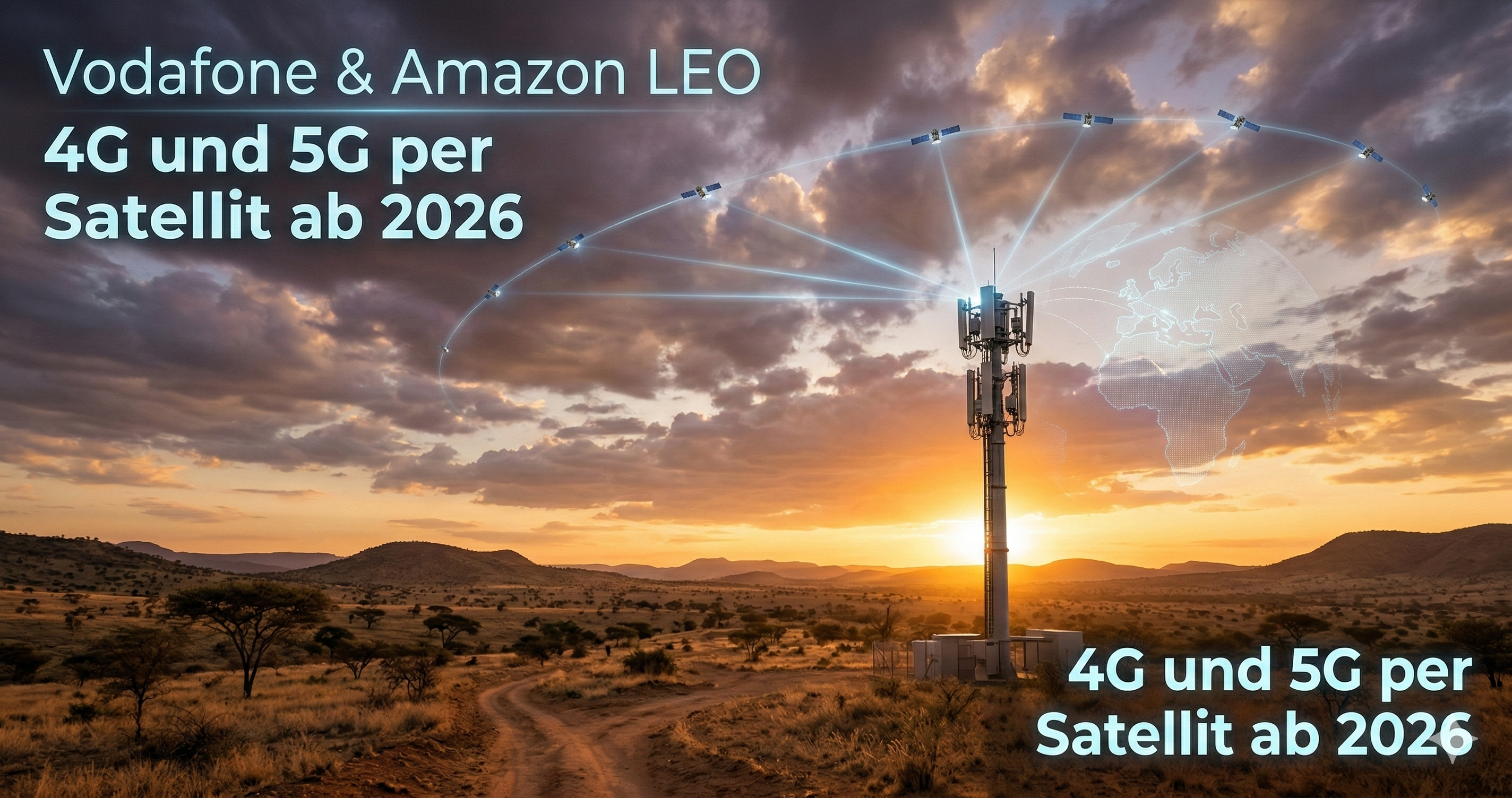 Vodafone und Amazon Leo verbinden 4G- und 5G-Mobilfunkmasten per LEO-Satellit. Start ab 2026 in Europa und Afrika. Alle Details zur Technik, Abdeckung, Resilienz und Netzstrategie.