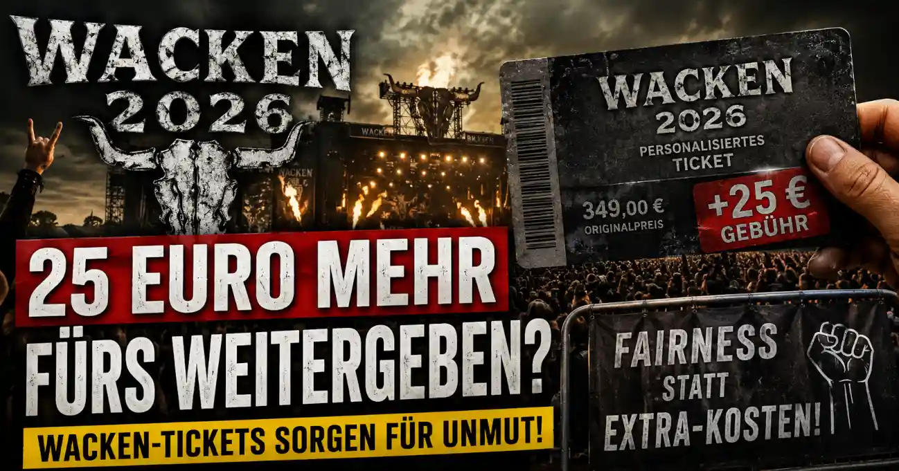 Wacken-Fans kritisieren personalisierte Tickets und 25 Euro Zusatzkosten. Was beim Verkauf, Datenschutz und Cashless Payment wirklich gilt
