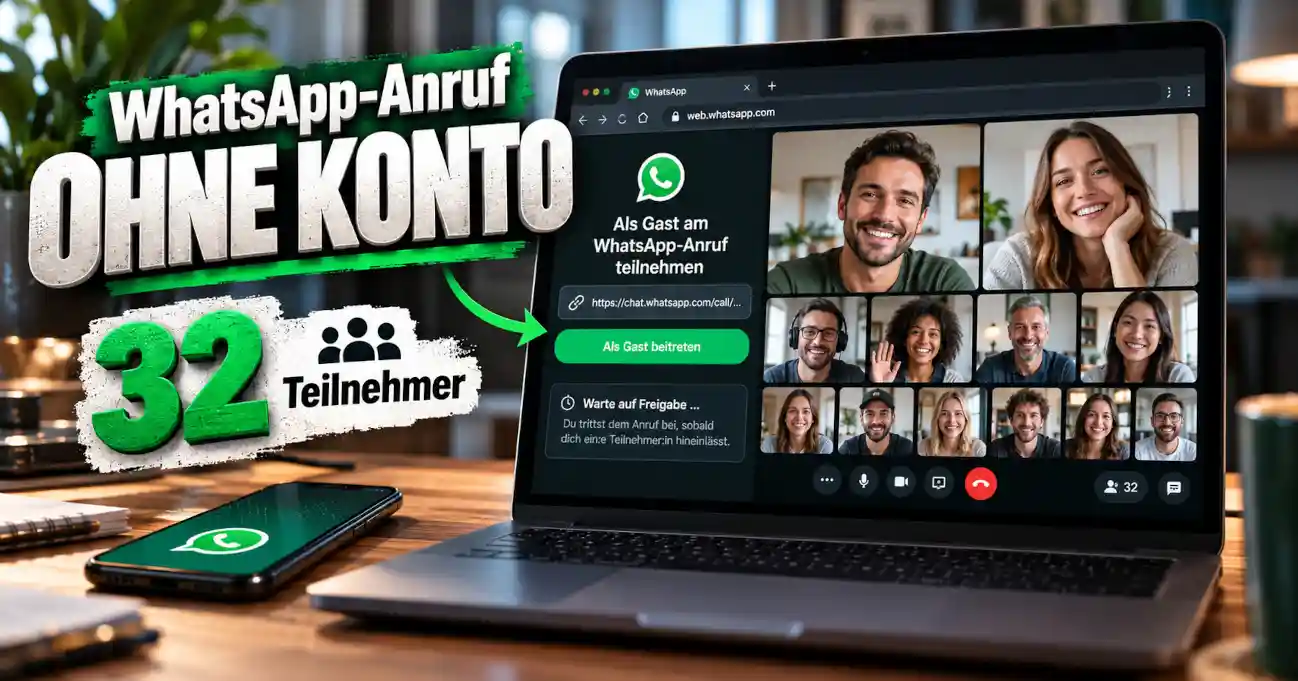 WhatsApp-Gastanrufe ohne eigenes Konto �ber einen Einladungslink
