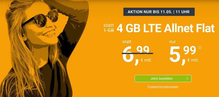 Preishammer: 3 GB Datenvolumen gratis --winSIMs 4 GB LTE All-In-Flat fr mtl. 5,99 Euro bei 50 Mbit