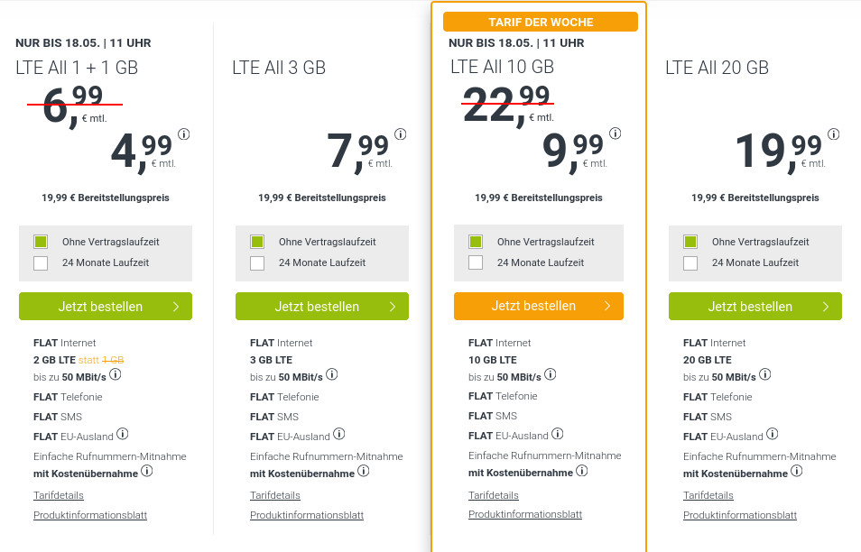 Doppeltes Datenvolumen: winSIM mit 2 GB LTE All-In-Flat fr mtl. 4,99 Euro bei 50 Mbit