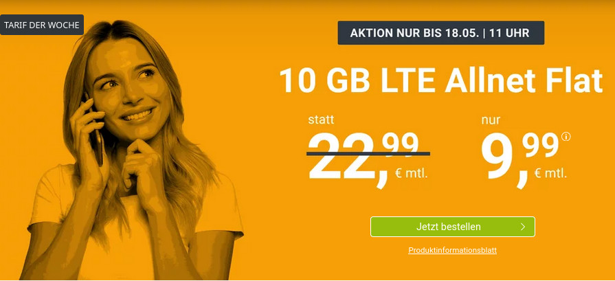 Preishammer: 56 Prozent Rabatt --winSIMs 10 GB LTE All-In-Flat für mtl. 9,99 Euro bei 50 Mbit