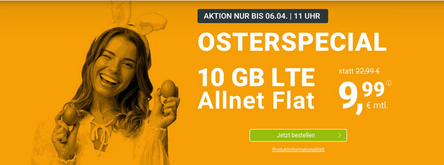 Preiskracher: 56 Prozent Rabatt --winSIMs 10 GB LTE All-In-Flat f�r mtl. 9,99 Euro bei 50 Mbit